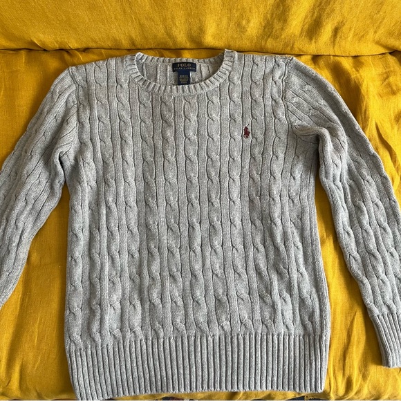 POLO Ralph Lauren sweeter size M age (9-13) grey with hint of burgundy
